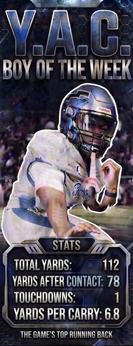 Jeremy_Davis1's tweet photo. Shoutout to UNO this week with a big game and helping the team get a big win. #YACBoyoftheWeek @elijahrubinss1 @Clear_SpringsFB https://t.co/FUPY40QsgN