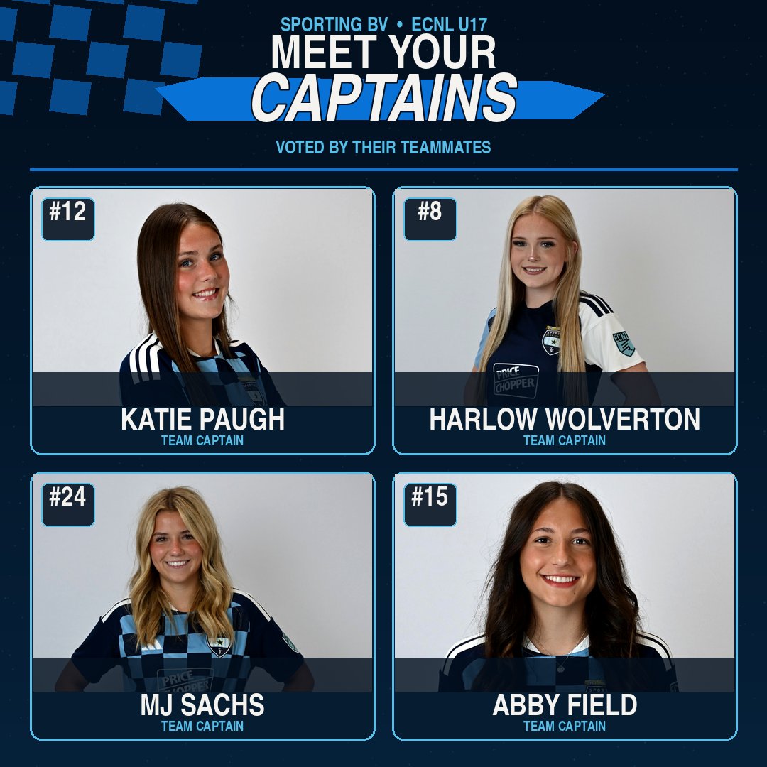 sbvecnl2028's tweet photo. Meet the captains of the Sporting BV ECNL U17 girls!  @SPORTINGBV #SportingBV #ECNL #TeamCaptains https://t.co/s343i6cRwa