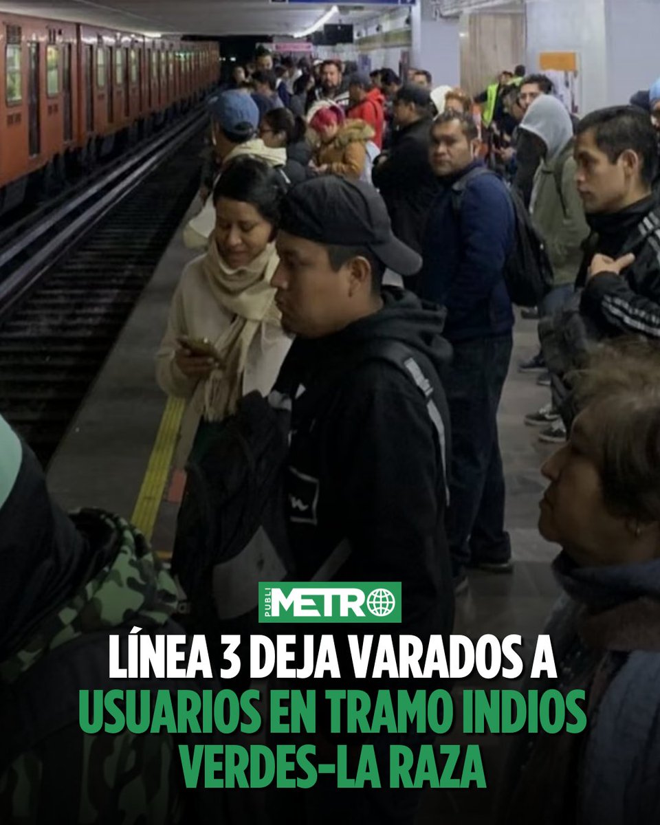 PublimetroMX's tweet photo. Metro CDMX suspende servicio entre Indios Verdes y La Raza 👉 https://t.co/P4j5liQt68 https://t.co/6po337fMHW