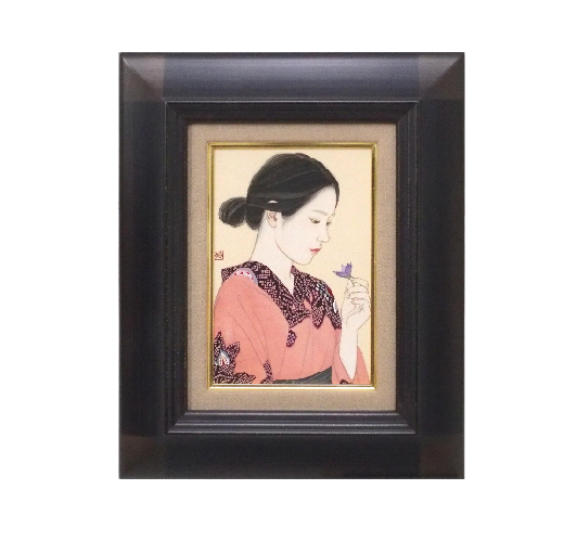 enchanteart's tweet photo. 大竹彩奈
「いつか」絹本彩色
＿＿＿＿＿＿＿＿＿＿＿＿

繊細で、やわらかな線。
布に滲む絵具。
生の気配がありながら、
品のある美しさ。

このやわらかく、可憐な美しさに
惹かれます。

作品詳細はURLよりご覧ください。
 ▷ https://t.co/Qg4c31uNN6 https://t.co/22ONewh2Wh