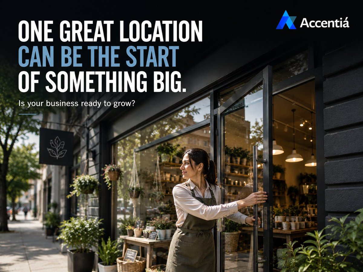 AccentiaCons's tweet photo. You Don't Need 20 Locations to Think About Franchising. Read more @ https://t.co/ZkrnlEU1j7

 #FranchiseGrowth #BusinessStrategy #RetailBusiness #SmallBusinessGrowth #MiddleEastBusiness https://t.co/UWCtGxHMVB