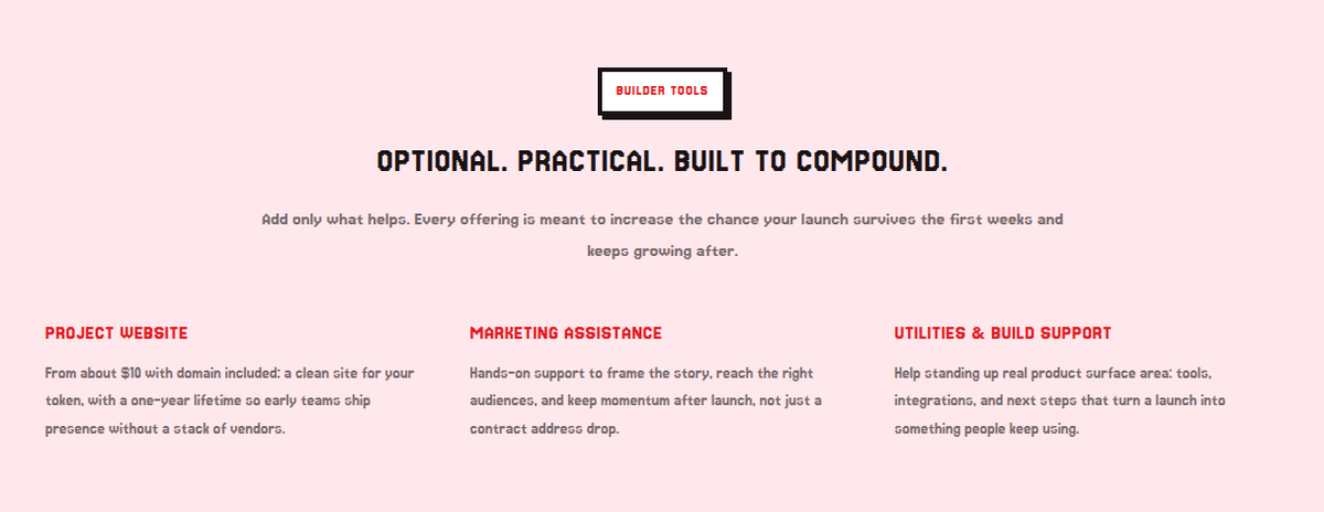 Strawberrypad_'s tweet photo. MEET OUR BUILDER TOOLS 

Launching a token should be more than just deploying a contract.

With $STRAWBERRY Builder Tools, projects can access practical support designed to help them launch, survive, and keep growing.

🍓 Project Website — Get a clean website for your project, with a domain included.

🍓 Marketing Assistance — Get hands-on support to help tell your story, reach the right audience, and maintain momentum after launch.

🍓 Utilities & Build Support — Access tools, integrations, and support to help turn your launch into something people continue using.

Optional. Practical. Built to compound.

CA: 0xcf757746dcb8c2f9d5b2095e39b1cdea4dc3bb59 

Website: https://t.co/BRZGCy5Cy3

Our Builder Tools are coming soon, with even more features and tools on the way.