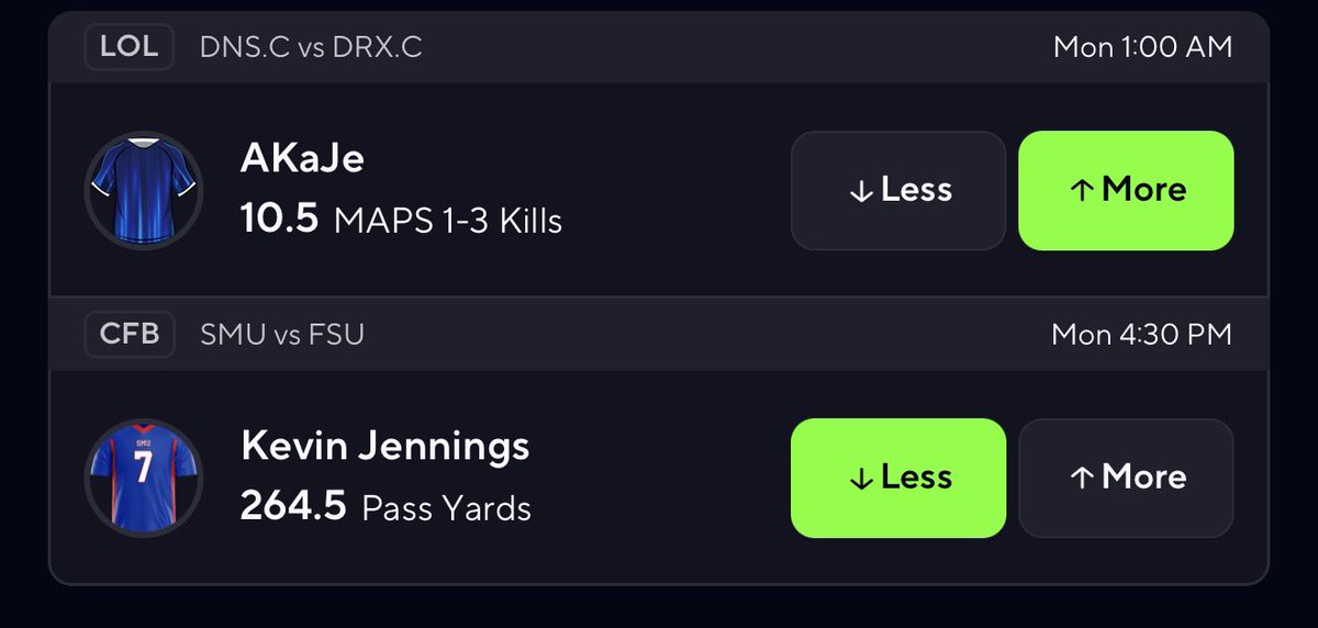 HitLabPickz's tweet photo. COLLAB WITH @quanprints ✅🏦🍿

HIM AKaJe O 10.5 KILLS

ME JENNINGS U 264.5 PASSING YARDS

15 LIKES FOR NEXT COLLAB PLAY🫟💤

FREE DISCORD ✅👇

https://t.co/Co8gxWJwnC

#Gambling𝕏 #prizepicks #potd #cash https://t.co/A4PBjM5DxJ