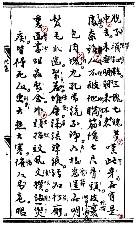 Hy_KNH's tweet photo. Reversal marks in Tịnh nghiệp văn diễn nghĩa 淨業文演義 (1921). The text was glossed by preceptor Chí Tâm in 1919. https://t.co/QmCE2Ifuf3