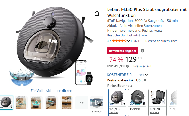HotDealsDE's tweet photo. Lefant M330 Plus nur 129,99€  (-74%, statt 499,99€) 

 https://t.co/kE6Nz2cNRt https://t.co/feVhbGqxyW
