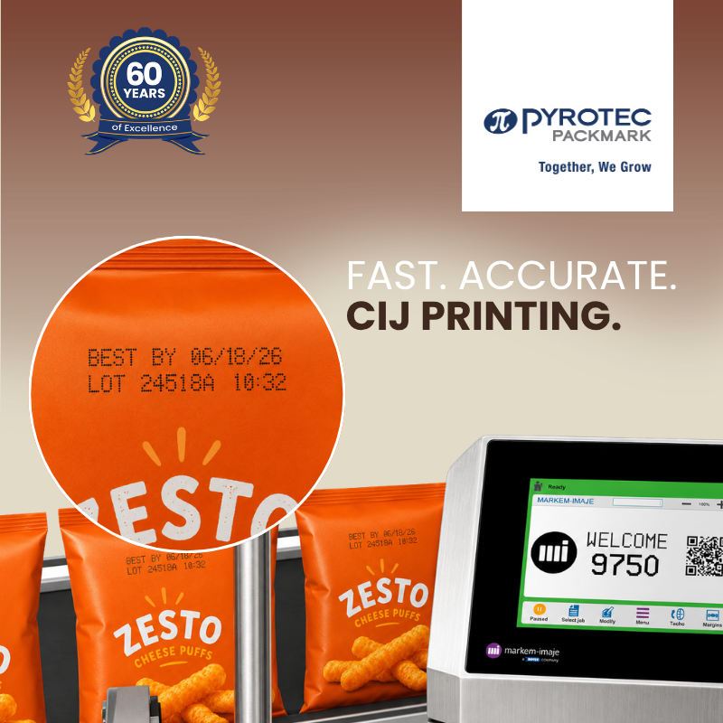 PyrotecSA's tweet photo. Smudged codes. Costly recalls. Lost trust. 

Pyrotec PackMark's CIJ printers deliver fast, accurate, high-quality coding that keeps your snack products traceable, compliant, and moving at production speed. 

#PyrotecPackMark https://t.co/Ni6bsV4zjH