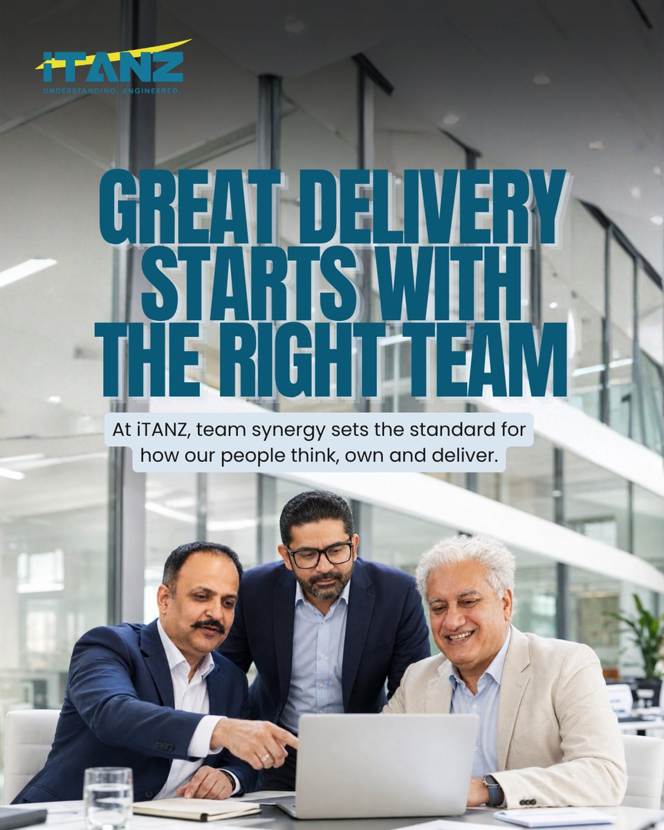 ItanzPakistan's tweet photo. Great delivery starts with the right team.

At #iTANZ, expertise, ownership and collaboration turn complex technology into enterprise outcomes that matter.

Discover More at: https://t.co/WrEzHCIO7P

#EnterpriseTech #DigitalTransformation https://t.co/7naxxk1xFs