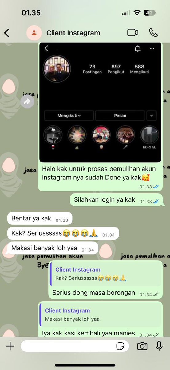 cxatiev's tweet photo. JASA PEMULIHAN AKUN/DELETE AKUN, BERGARANSI RESMI GUYSS

KENDALA
✅ PULIHKAN CHT WA LAMA
✅ JASA SADAP WA/IG
✅ LUPA PASWORD &amp; LUPA DATA2
✅  JASA HAPUS AKUN ALL SOSMED
✅ JASA PULIHKAN AKUN ALL GAME
GOGGLE ,GMAIL,INSTAGRAM,TWITER, FB,TIKTOK,DLL 

Trusted &amp; Wa di bio
#zonauang https://t.co/F25hvGaO96