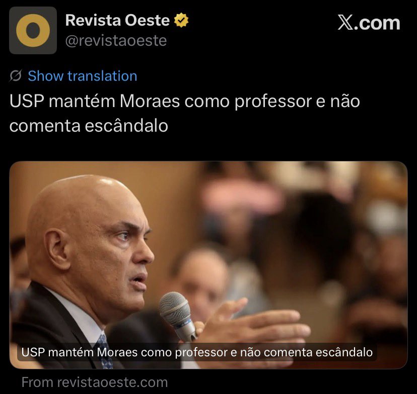 DamaDeFerroTV's tweet photo. Comunicamos o falecimento da Faculdade de Direito do Largo São Francisco da USP.

A Faculdade deixa dívida histórica com a sociedade brasileira e será retratada na história como cadela do Moraes e chanceladora da prisão de cabeleireiras, diaristas numa fraude de “golpe de estado” do próprio Moraes. 

Que fim melancólico.