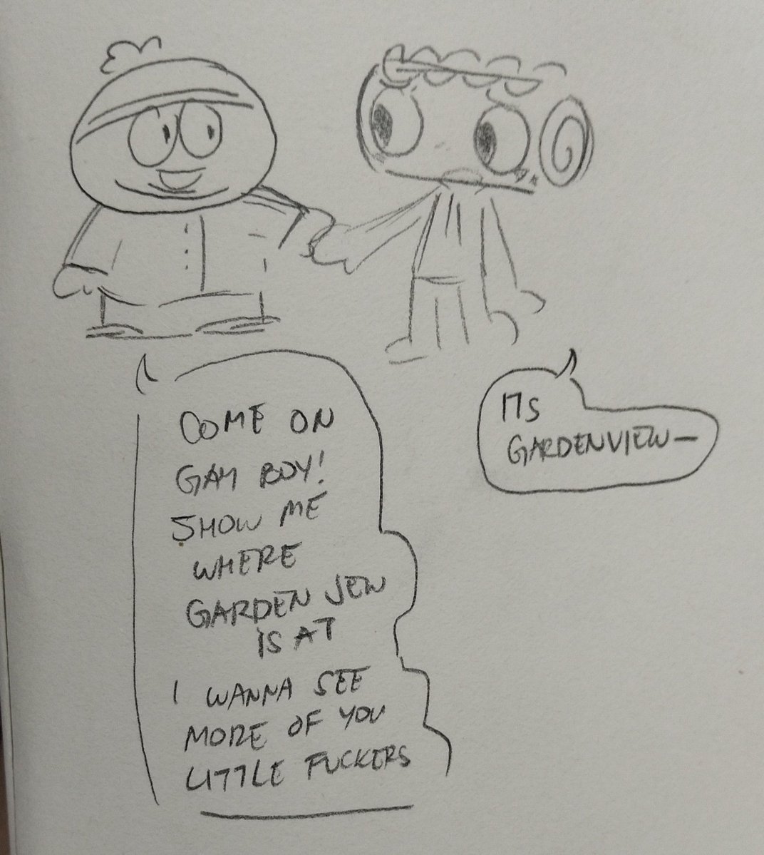 uncanndy's tweet photo. Can you tell I've never drawn a single southpark character in my life https://t.co/Y9YwtOvgxu