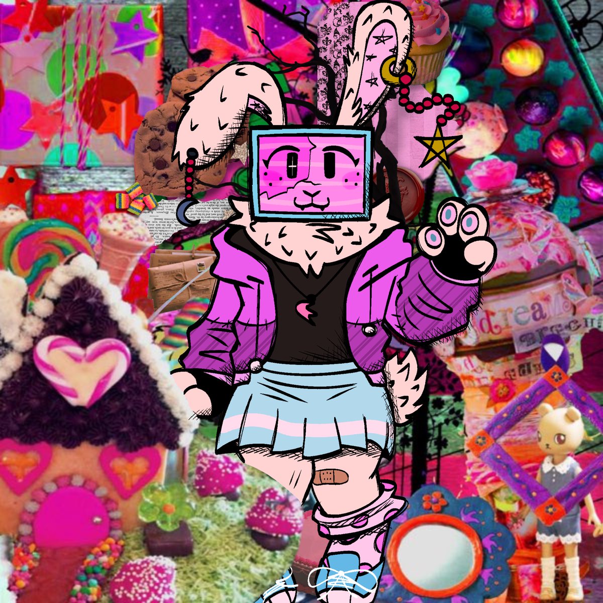 bioograft's tweet photo. this art is old-ish but i redrew fukouna girl w melanie !! i still rlly like this so

#regretevatorfanart #regretevator #melanieregretevator #stomachbook https://t.co/D2Ut03nluc