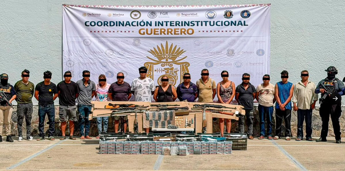 lopezdoriga's tweet photo. Tras el asesinato de un elemento de la Guardia Nacional en Guerrero, autoridades detuvieron a 16 presuntos miembros del grupo criminal de ‘Los Ardillos’.

Más en https://t.co/WdSSpNmK8P https://t.co/JQoas65YRO