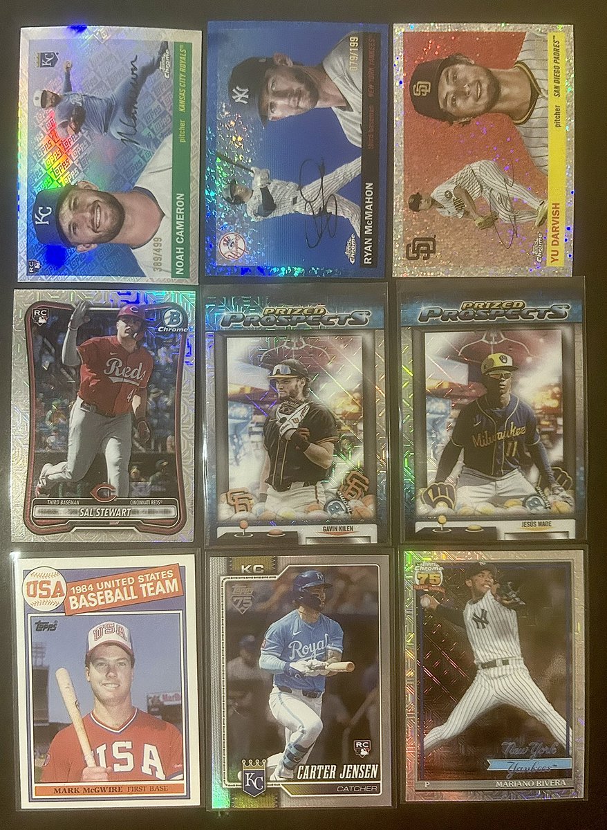 TommysHobbyChnl's tweet photo. #THCStackSale01 Super Sunday 2: The Final Countdown
Post 21
Baseball - $2 each
Parallels
McGwire has a mark
PWE 1-4 cards $1.50
BMWT $6
Orders over $75 ship free!
International shipping would be at cost
PayPal and Venmo accepted!
Retweets appreciated π
#THCStackSaleBaseball https://t.co/p6R0grOavA