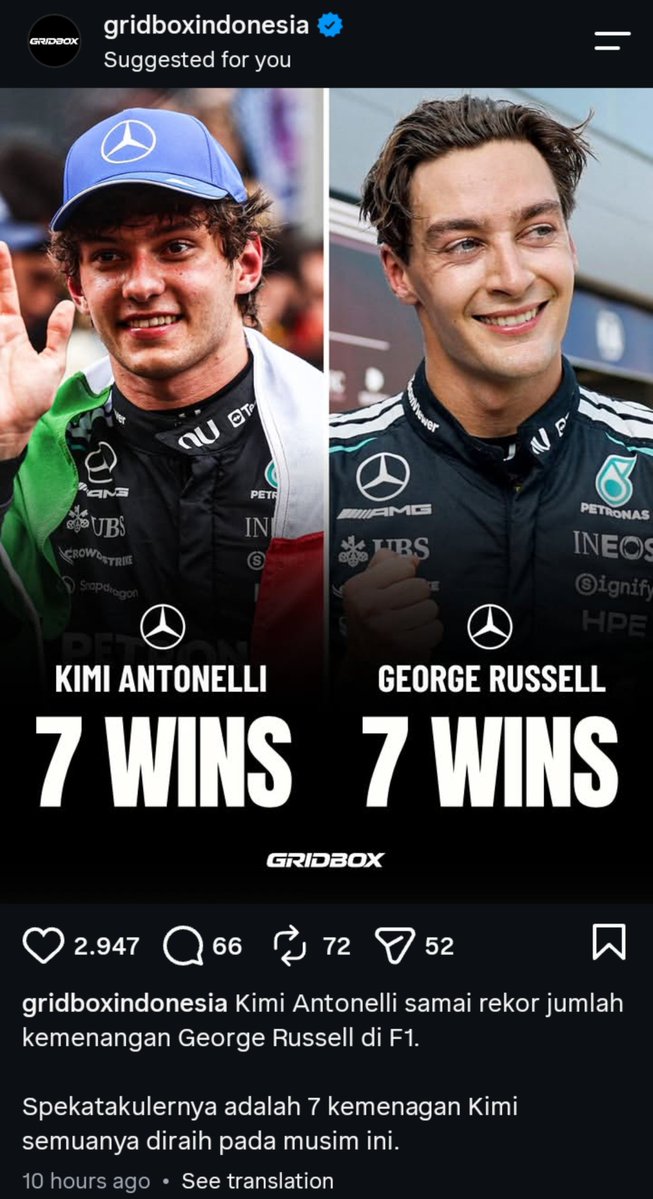 figumatcha's tweet photo. 7 wins kimi: blessed with a rocketship since day one in a big team.
7 wins george: suffered in williams tractor for 3 years, then survived the bouncy mercedes GE era
angka boleh sama, tapi the level of difficulty is visually clear. ngga apple to apple lah blay perbandingannya🤷����‍♀️ https://t.co/He1kwMKpX9