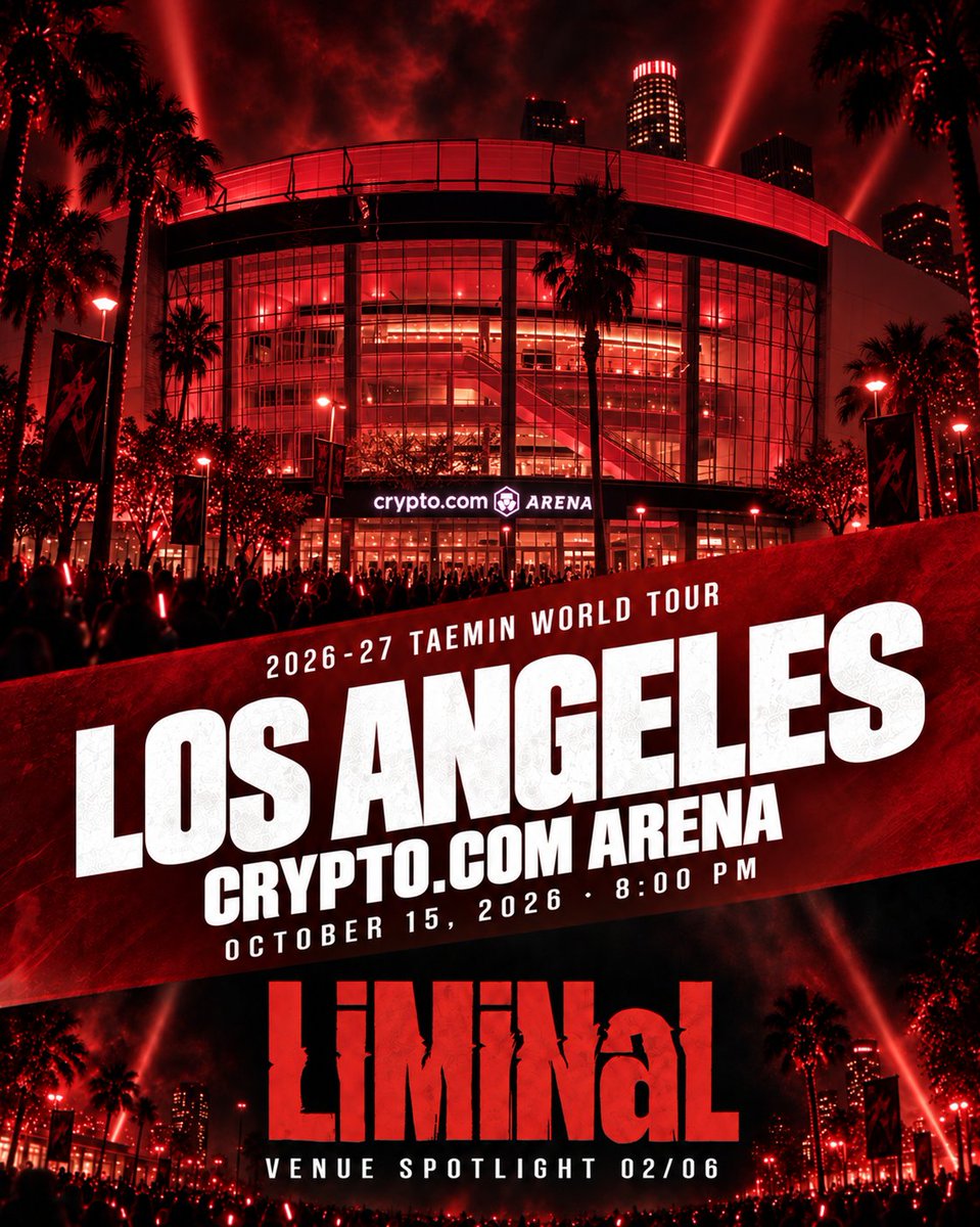 Taemin_Xoalsox_'s tweet photo. 2026-27 TAEMIN WORLD TOUR <LiMiNaL>

Step into the world of LiMiNaL.
A night of music, movement, and moments only TAEMIN can create.

Experience TAEMIN live on the LiMiNaL World Tour.

🎟 BUY TICKETS NOW
https://t.co/peF0q8b5dB

#TAEMIN #태민 
#TAEMIN_LiMiNaL 
#TAEMINWORLDTOUR 
#TAEMINTOUR