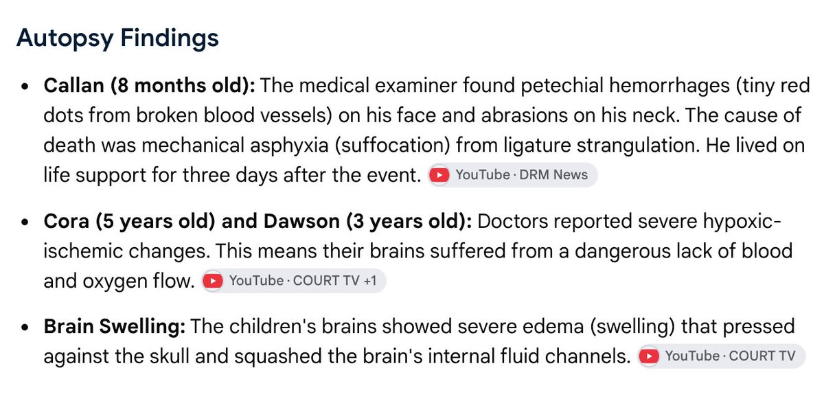 NursesSavingUSA's tweet photo. #ClancyChildren #LindSayClancy's poor children, the older 2 died from Uncal Herniation of the brain collapsing the top of the spinal cord, where the breathing & control of the heart occurs bc EVIL Clancy HELD THE LIGATURES AROUND THEIR NECKS, SLOWLY STARVING THE BRAINS - IT WAS NOT FAST BUT SLOW DEATHS! THEIR HYOID BONES IN THE NECKS WERE NOT QUICKLY FRACTURED CAUSING QUICK DEATH - NO! THE BANDS CREATED A SLOW & PROFOUNDLY PAINFUL DEATH! THIS EVIL MONSTER NEEDS THE DEATH PENALTY BUT I'D SETTLE FOR PRISON FOREVER!!!