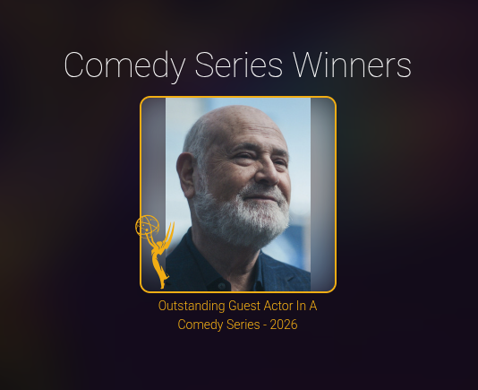 updatingstorrie's tweet photo. Rob Reiner is the 2026 Emmy winner for Outstanding Guest Actor in a Comedy Series. A beautiful posthumous recognition for one of his final performances.

Rest in peace, Rob and Michele. https://t.co/RND0jNsMEb