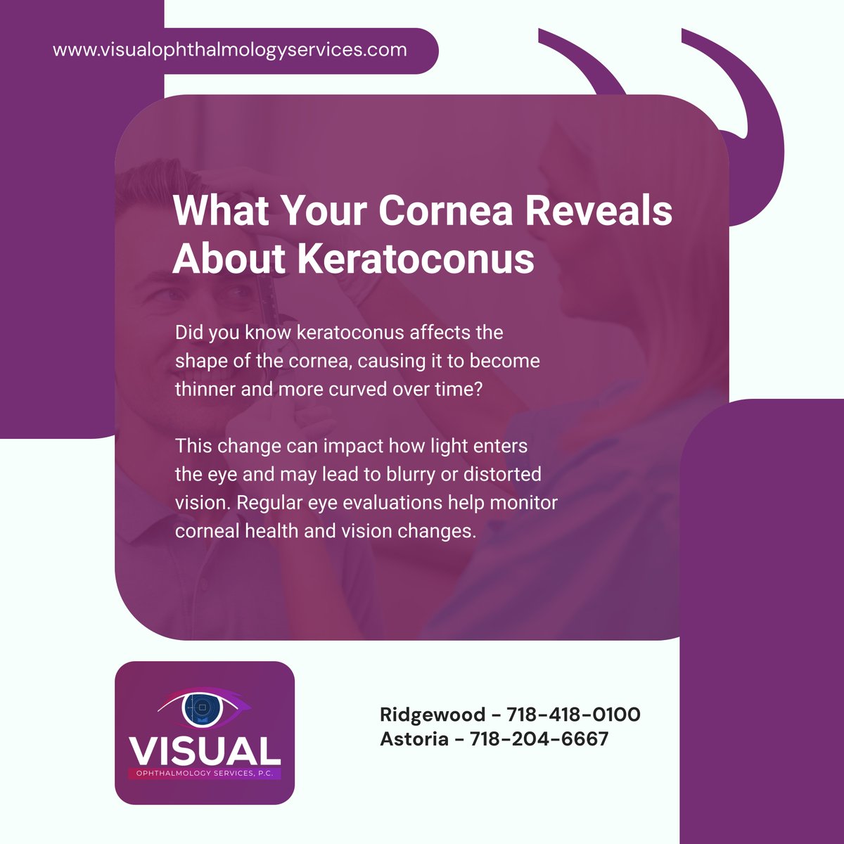 visualospc's tweet photo. Have you noticed changes in your vision clarity or focus? 👁️

Keratoconus can gradually affect the way we see, making regular eye checkups important for protecting eye health. 🌿

#RidgewoodNY #AstoriaNY #OphthalmologyClinic #KeratoconusAwareness #CorneaHealth #VisionCare https://t.co/3RRWsoTHpy