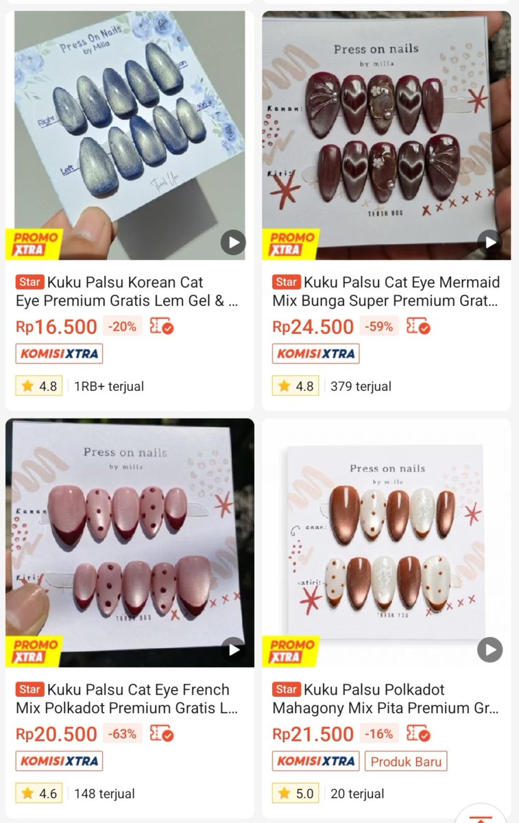itssyayayaa_'s tweet photo. wisuda mau kuku cantik tapi budget nggak mau nambah? 💅🏻 
coba cek toko ini, press on nails-nya bisa custom size &amp; bentuk juga!
https://t.co/TIb90SGLjg https://t.co/tT54gXS54O