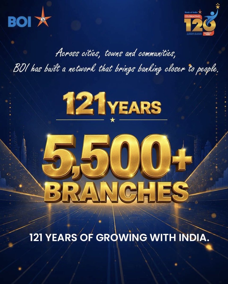 NA165946's tweet photo. Heartiest greetings to all BOIns and our most valued patrons on the joyous occasion of 121st Foundation Day of Bank of India
#BOI4NationSince1906 https://t.co/xcaMtATOeg