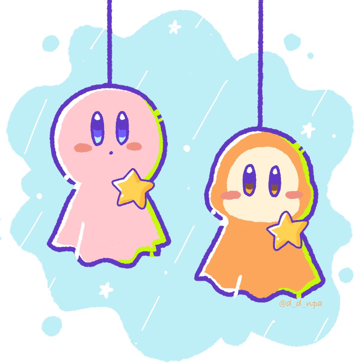 d_d_npa's tweet photo. てるてる坊主☔️
カビちゃんワドちゃん

#カービィ #カービィイラスト #ワドルディ #Kirby #WaddleDee #Kirbyfanart https://t.co/xMS2lz6sdB