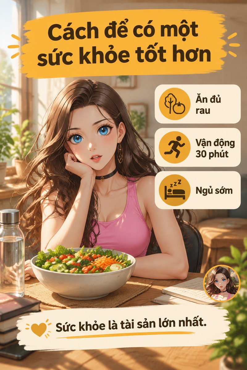hoasky1894's tweet photo. Sức khỏe là tài sản lớn nhất. Mỗi ngày chỉ cần ăn đủ rau, vận động 30 phút và ngủ sớm là bạn đã khác biệt hoàn toàn rồi. https://t.co/s43juvRb4U