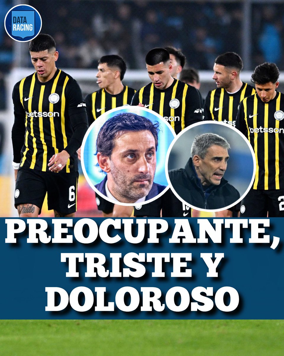 DataRacingOK's tweet photo. ‼️ RACING LLEVA 7 PARTIDOS SIN GANAR EN EL CLAUSURA.

‼️ DE LOS ÚLTIMOS 6, PERDIÓ 5.

‼️ ESTÁ ÚLTIMO EN LA ZONA B.

‼️ A 13 PUNTOS DEL DESCENSO POR TABLA ANUAL.

¿QUIÉN ES EL RESPONSABLE DE ESTE PRESENTE TAN DOLOROSO? 🤬

Los leemos. https://t.co/Xu0voVhPix