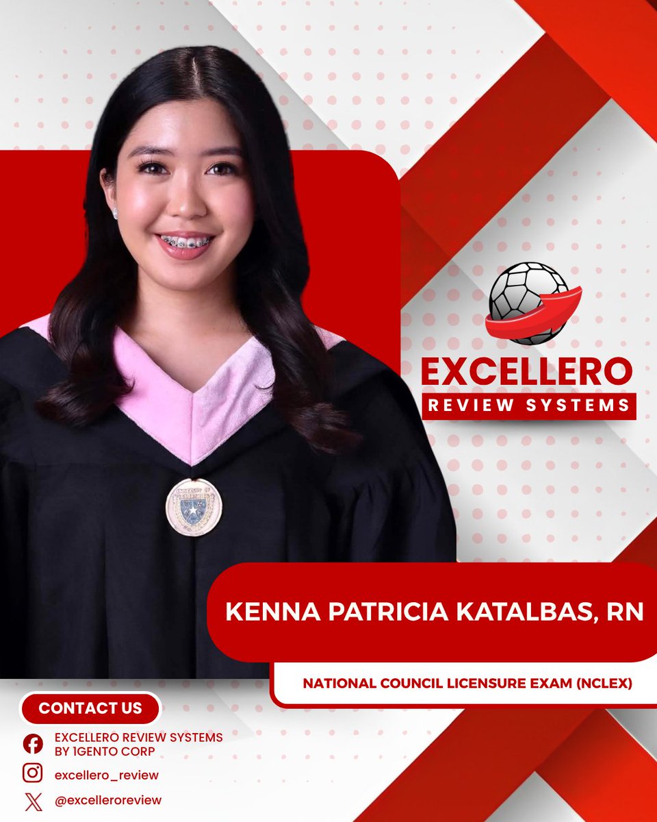 excelleroreview's tweet photo. Another name. Another success worth celebrating.

Congratulations to Kenna Patricia Katalbas, RN, for successfully passing the National Council Licensure Examination (NCLEX-RN). https://t.co/13vZT6h1I7
