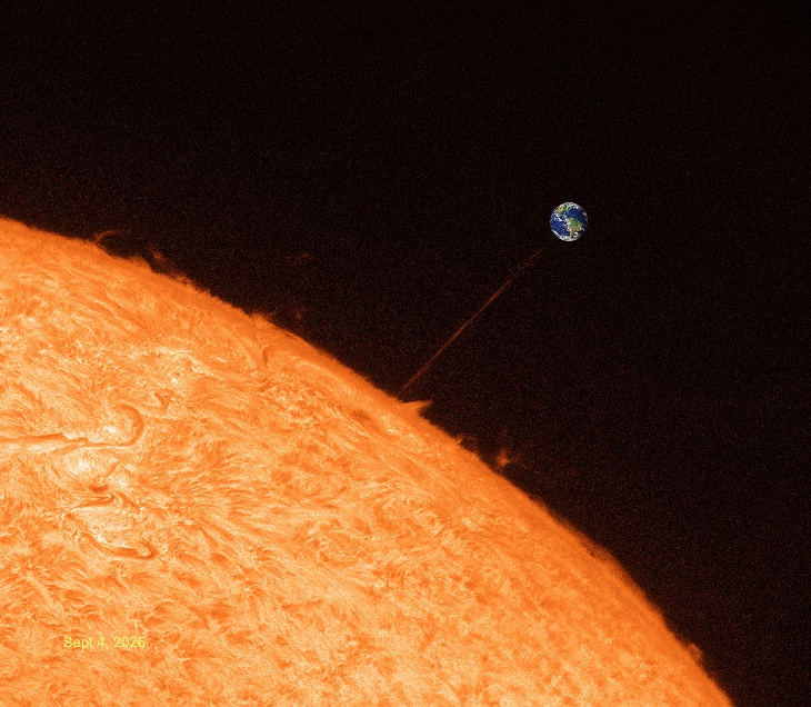 Space_PHD's tweet photo. Solar plasma. Short lived, faint plasma spike that apparently was just kept on going. Taken by Barry Riu on Sept 4, 2026 Florida, USA. https://t.co/fXqaZHHg07