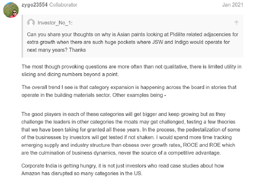 CongruenceA's tweet photo. Category expansion & heightened competition - Cables & Wires

Moats that investors took for granted are getting challenged

High ROE segments without technology differentiation continue to get attacked by large capital pools

Our post from Jan 2021