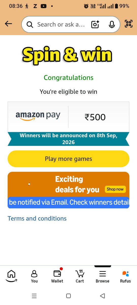 AmitKumar606147's tweet photo. #amazonspinandwin https://t.co/UACZMhROKI