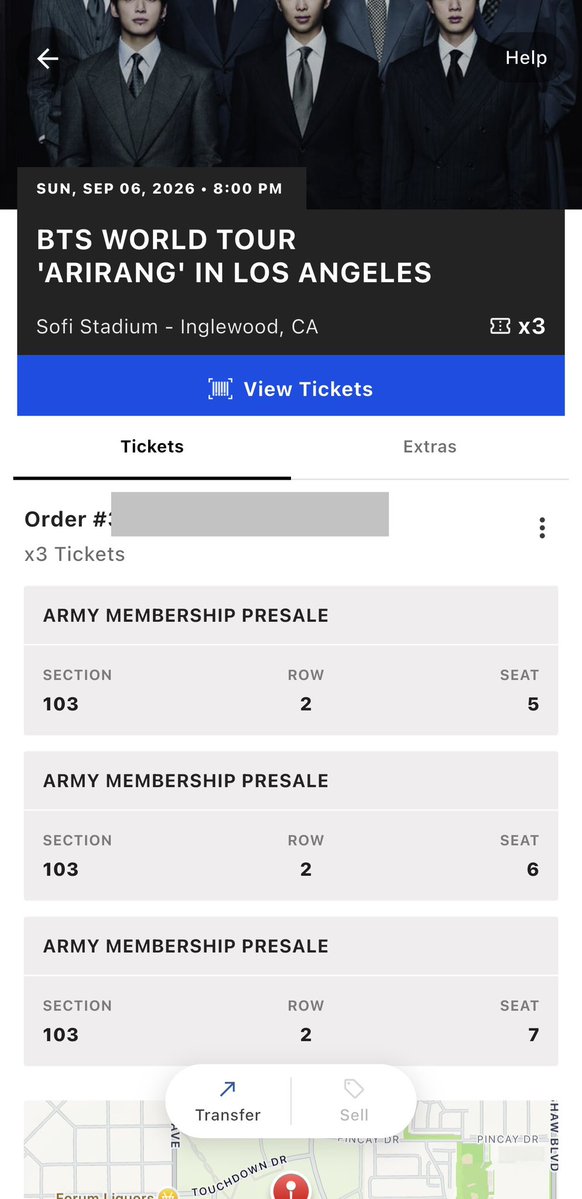 Deshasmercy's tweet photo. Hey Fellow Army 

Wts 3 more tickets for bts tonight D4 at Sofi Stadium - Inglewood, CA.

- Asking for $250 
- Willing to provide proof of the tickets 
- Transfering via Ticketmaster. 

— Send a DM or Respond to this tweet :)

🏷️:ARIRANG in Los Angeles, LA https://t.co/6DmObepLIy