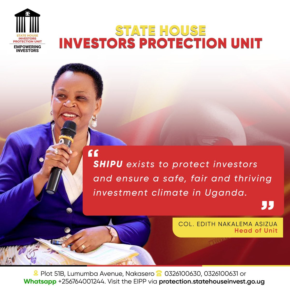 CharityTukamush's tweet photo. With coordinated Government support through the Electronic Investors Protection Portal #EIPP, investor confidence continues to grow as Uganda strengthens its position as Africa's preferred investment destination.
#EmpoweringInvestors https://t.co/V6IOUaYjFa