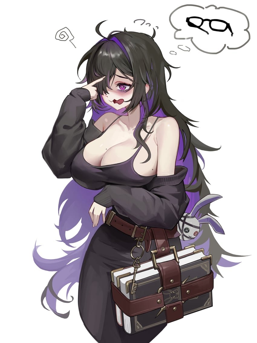 LustyLibary's tweet photo. "HUH?! O-Of course not! W-What Kind of freak would I be if I got t-turned on by such a thing?!"

She quickly lowered her voice as she realised she was practically yelling in protest.

"I-I just really like books that's all, yeah. That's normal for a librarian right...he..hehe" https://t.co/3fsDVefHPA