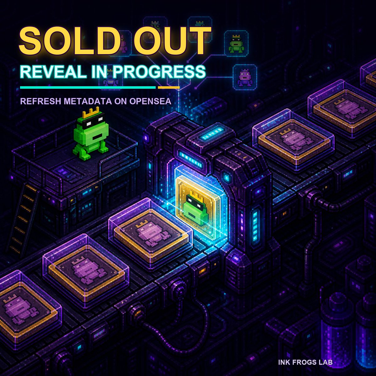InkFrogsLab's tweet photo. SOLD OUT
REVEAL IN PROGRESS....
JOIN DISCORD : https://t.co/ZhSMFHIeVt
SECONDARY MARKET : https://t.co/28DAaDphMM https://t.co/OzvQZgIu1L