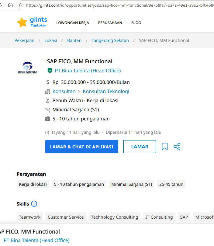 techkantoran's tweet photo. Yang bikin SAP tetap menarik sampai sekarang 😄
Bahkan ini ada tawaran buat Minimal SMA/SMK, dan remote. Up to 20Mio 💸 https://t.co/QGLuRL05Ka