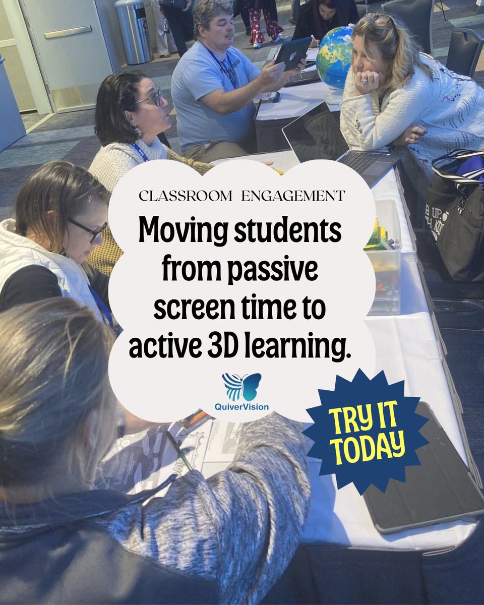 quivervision's tweet photo. Trade passive screen time for hands-on 3D discovery. Grab your 7-day FREE Trial and try out Augmented Reality coloring sheets in your classroom today: https://t.co/vETqUvFLZ4
#QuiverVision #EdTech #InteractiveLearning #ClassroomEngagement #TeachersOfInstagram #STEMeducation https://t.co/qAhmyeDnG4
