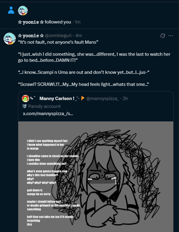 mannyspizza_'s tweet photo. // I SPOKE WAY TOO FUCKING SOON. SHIT. HI YOONIE IM HONORED TO GET THE QRT OF CRYPTIC DIALOUGE https://t.co/ABKfVGoC5X