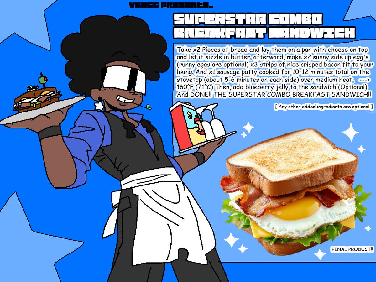 VBUGGXOFFICIAL's tweet photo. SUPERSTAR COMBO BREAKFAST SANDWHICH #FoodTwitter #FoodieLife https://t.co/sACTMfFZy6