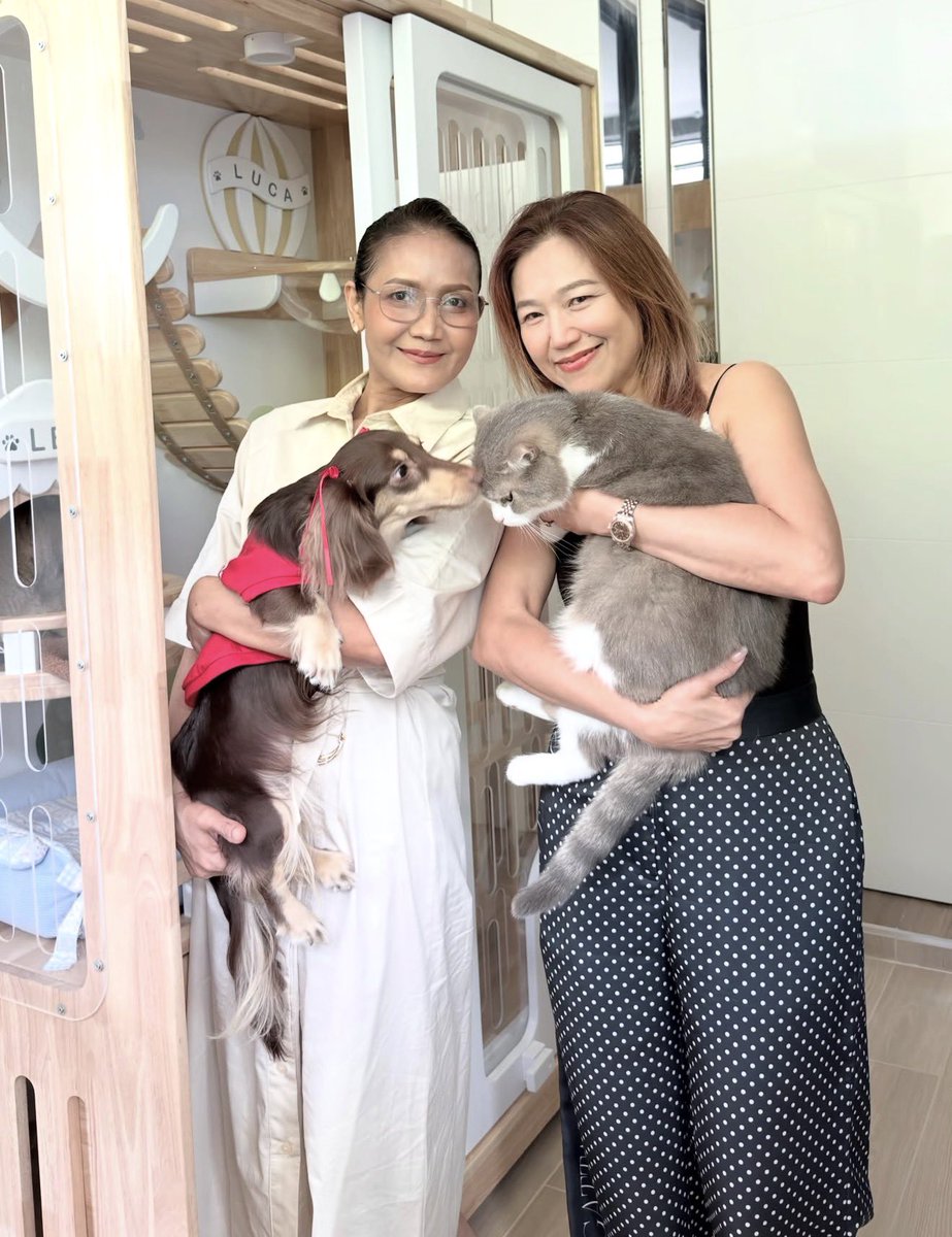 oyivelloud's tweet photo. น้องโลล่าจุ๊บเหม่งพี่ลิโอ่งด้วย น่ารักกกก https://t.co/2bU9oTDJf1
