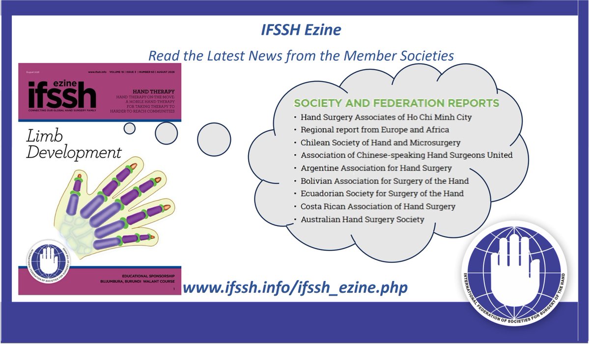 IFSSHand's tweet photo. 🌍📰 A big thank you to all our member societies for sharing their latest news, activities, and achievements. Take a look and stay connected with the global hand surgery community at https://t.co/KoX4Qj8TiD. ✋ 🌍🌎✋ https://t.co/v581c13Gzv
