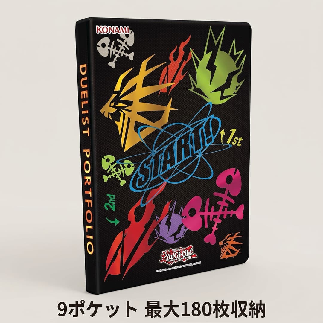 TradeCenterShop's tweet photo. 9ポケットのページを表と裏で使うと、1ページに18枚入ります。ゴールドプライドのデュエリストポートフォリオは最大180枚収納。横から差し込む方式なので、持ち歩きでカードが飛び出しにくい作りです。選び方はリプ欄に。

#デュエリストポートフォリオ #ゴールドプライド https://t.co/xbVU4TLSVM
