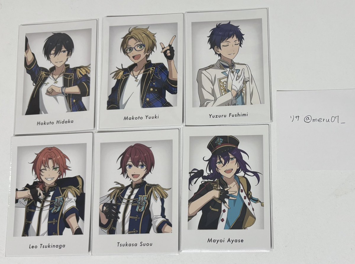 meru07_'s tweet photo. @1 
【交換】
あんスタ 10周年 P.A.shots!! ぱしゃっつ 特典 交換

譲)北斗、真、弓弦、レオ、司、マヨイ
求)茨

検索からもお気軽にお声がけください🌸 https://t.co/F13vHBSpek
