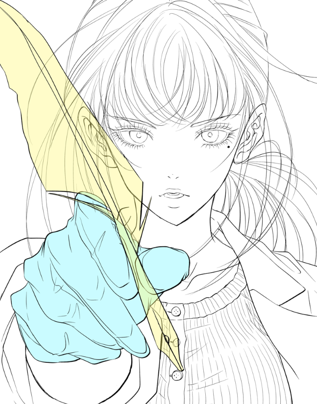 die_zehnte's tweet photo. １巻カバー
（前）担当編集者さん提案のラフ→下描き→ペン入れ
♬.•*¨*•.¸¸♬

＃贋作の第十番 https://t.co/7TxVRZrsYe