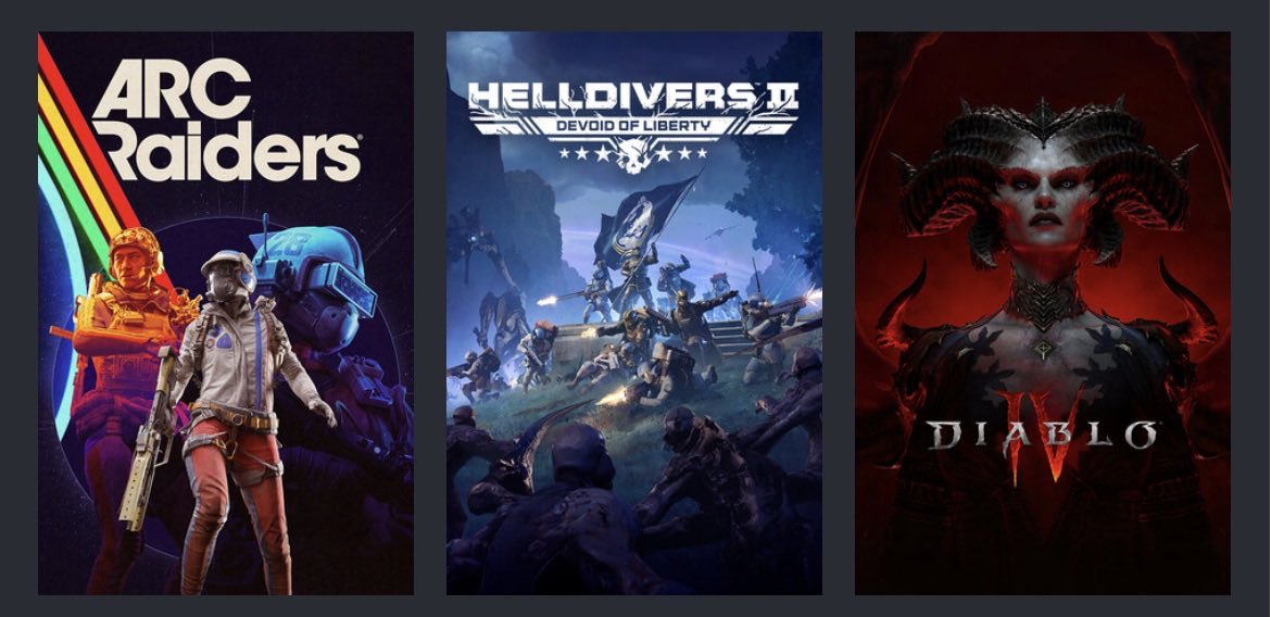 novusniko's tweet photo. have put $100+ and 600+ hours into each of these and haven’t played any of them in months lol https://t.co/u5m5GGqjmK