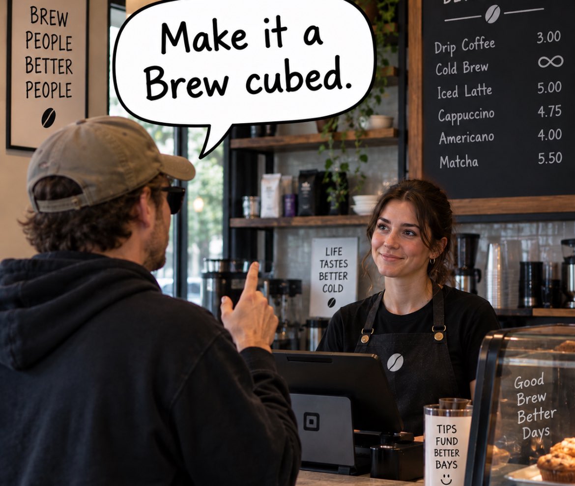 ColdBrewonBrew's tweet photo. How I order cold brews now: https://t.co/KutcAUHjHK