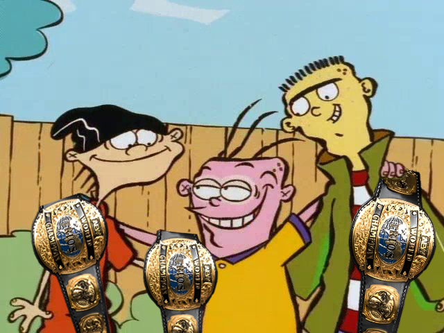 PerFicLuchitas's tweet photo. Ed, Edd n Eddy - AEW World Trios Championship https://t.co/LprUesMDeh