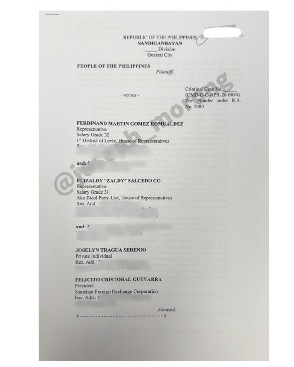 gmanews's tweet photo. BREAKING: The Office of the Ombudsman filed ₱7.4-billion plunder charges against former House Speaker Martin Romualdez, Zaldy Co and two others at the Sandiganbayan. | via @Joseph_Morong 

Details soon on https://t.co/X9rOAFQ3EX. https://t.co/kpK6c03tTo