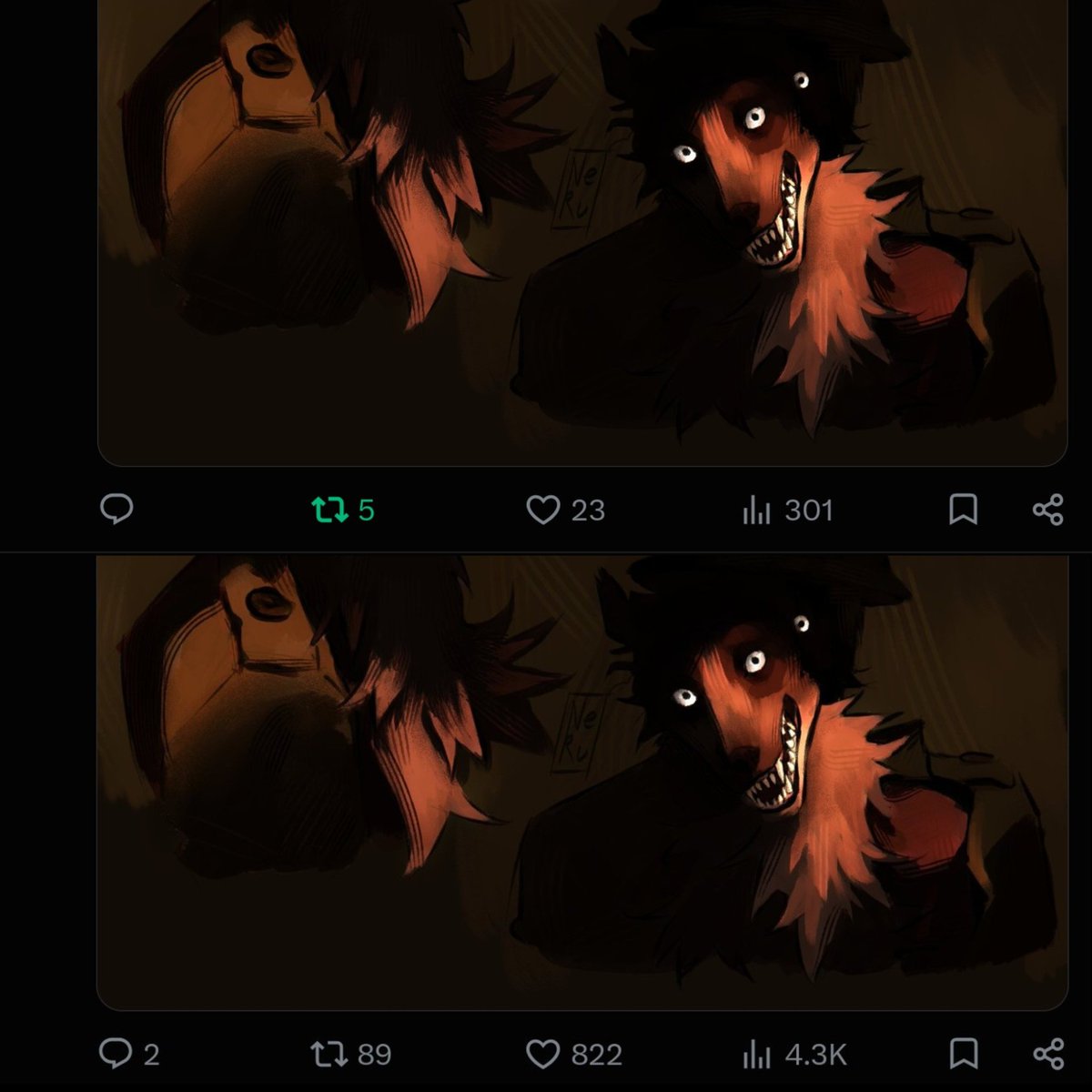 ramunerru's tweet photo. apparently you just gotta post your art twice https://t.co/XWyMc6C9Dd