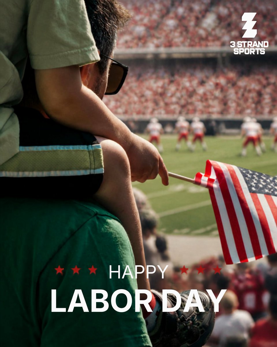 3StrandFootball's tweet photo. From your 3 Strand Sports Team on Labor Day, we celebrate the dedication, strength, and hard work of people everywhere. Thank you to everyone whose contributions help our communities grow and thrive. Wishing you a safe and relaxing Labor Day! #3strand #3strandsports #3strandfootball #3strandbasketball